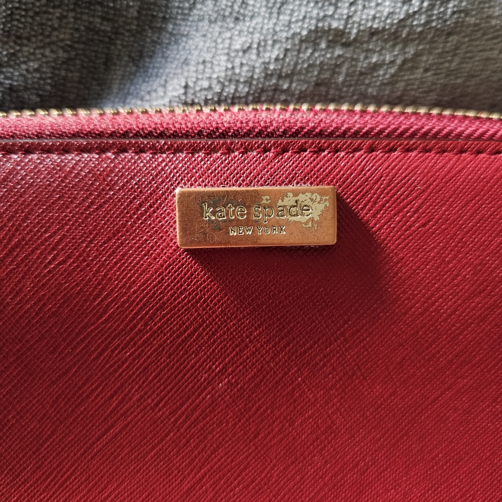Kate Spade Cherry Red Zip Wallet - Picture 2 of 9